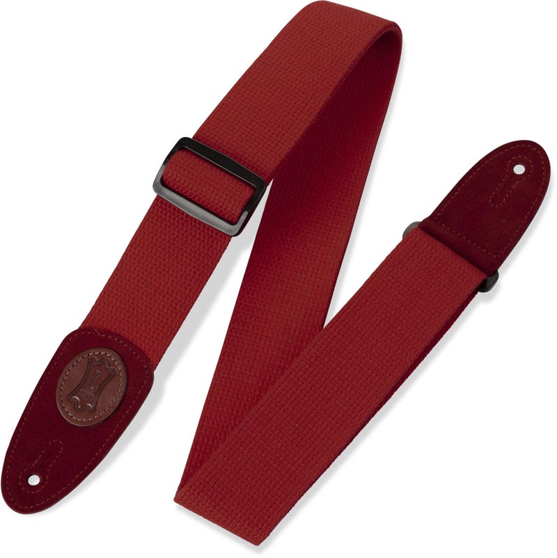 Levy's MSSC8-RED 2" Cotton Guitar Strap, Red